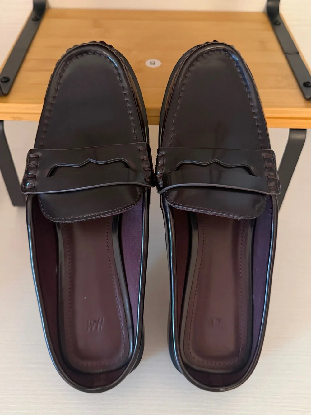 Women Classic Penny Loafers in Dark Brown
